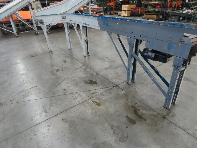 New London Engineering 7.5"x 14' PlastiTrak Plastic Chain Conveyor 90 Deg 20FPM