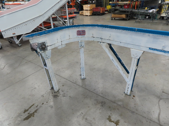New London Engineering 7.5"x 14' PlastiTrak Plastic Chain Conveyor 90 Deg 20FPM