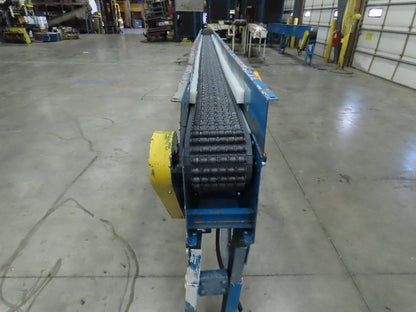 New London Engineering 8"x 20' Plastic Roller Belt Accumulating Conveyor 460V