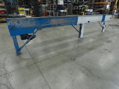 New London Engineering 8"x 20' Plastic Roller Belt Accumulating Conveyor 460V