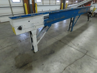 New London Engineering 8"x 20' Plastic Roller Belt Accumulating Conveyor 460V