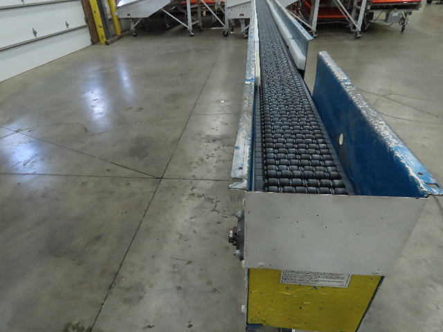 New London Engineering 8"x 20' Plastic Roller Belt Accumulating Conveyor 460V
