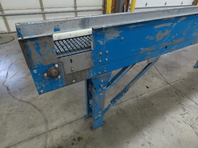 New London Engineering 8"x 20' Plastic Roller Belt Accumulating Conveyor 30 FPM