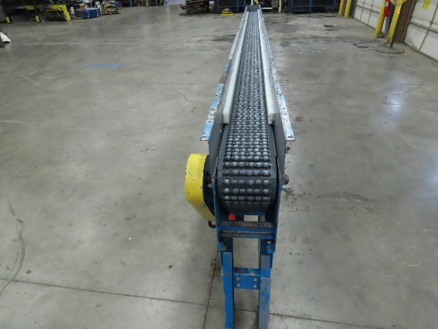 New London Engineering 8"x 20' Plastic Roller Belt Accumulating Conveyor 30 FPM