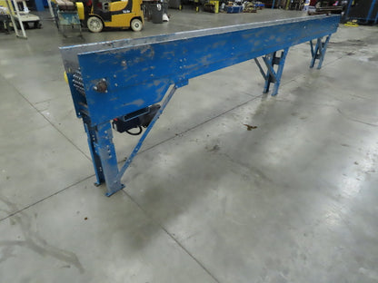New London Engineering 8"x 20' Plastic Roller Belt Accumulating Conveyor 30 FPM