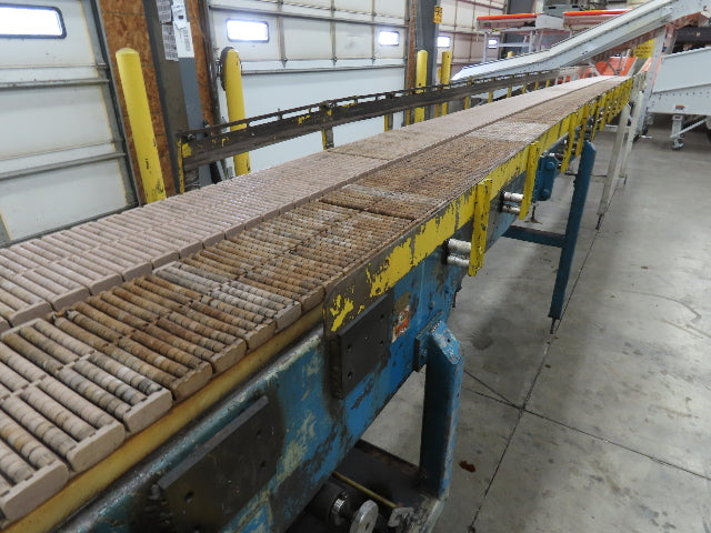 7.5"x 21' Side x Side Plastic Roller Belt Accumulating Conveyor 460V 3PH