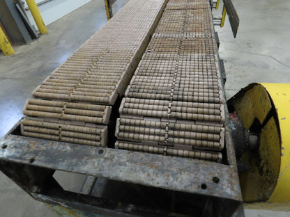 7.5"x 21' Side x Side Plastic Roller Belt Accumulating Conveyor 460V 3PH