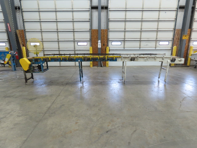 7.5"x 21' Side x Side Plastic Roller Belt Accumulating Conveyor 460V 3PH