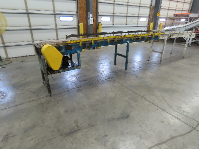 7.5"x 21' Side x Side Plastic Roller Belt Accumulating Conveyor 460V 3PH