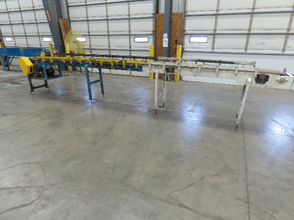 7.5"x 21' Side x Side Plastic Roller Belt Accumulating Conveyor 460V 3PH