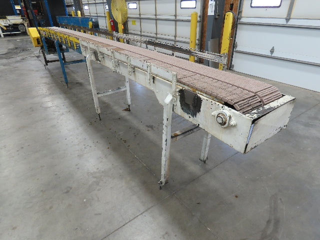 7.5"x 21' Side x Side Plastic Roller Belt Accumulating Conveyor 460V 3PH