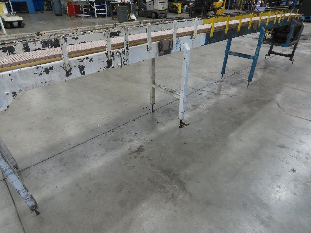 7.5"x 21' Side x Side Plastic Roller Belt Accumulating Conveyor 460V 3PH