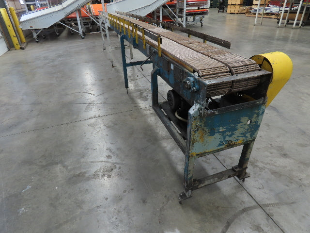 7.5"x 21' Side x Side Plastic Roller Belt Accumulating Conveyor 460V 3PH