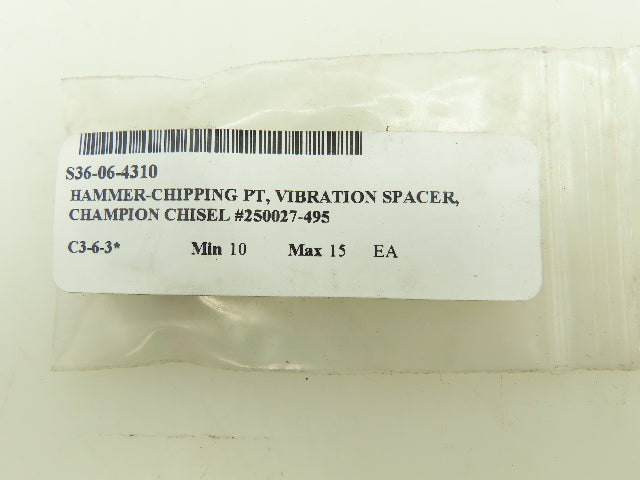 Champion 250027-495 Pneumatic Chisel Chipping Hammer Vibration Spacer Lot of 16