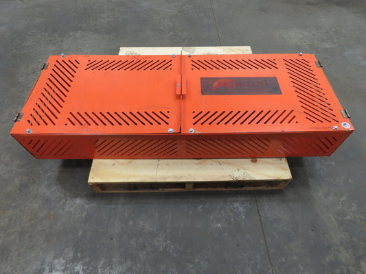 Falk V-Belt Guard 28-36" On Center 23" Flywheel Orange Vented Rexnord