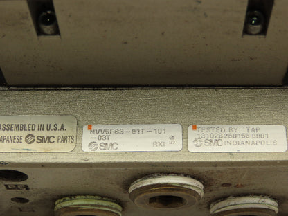 SMC NVV5FS301T-101 NVFS33005FZ Manifold Multi Port Has 5 Solenoid Valves