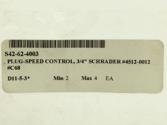 Parker 45120012 Flow Control Air Muffler 3/4" NPT  Lot of 2