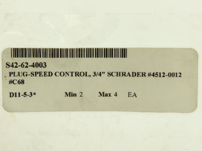 Parker 45120012 Flow Control Air Muffler 3/4" NPT  Lot of 2