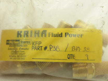 Parker Kriha P38 Pneumatic Exhaust Muffler Filter 3/8" NPT  Lot of 9