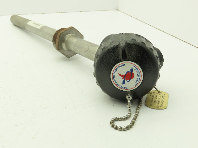 Cleveland Electric BMA-K-08 Base Metal Pipe Thermocouple 3/4" NPT Type K 18"