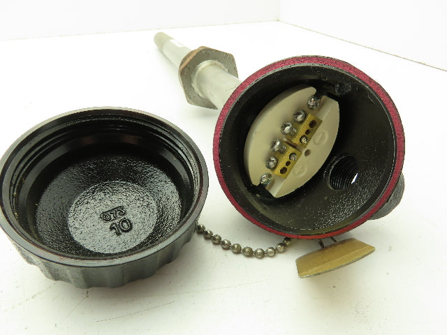 Cleveland Electric BMA-K-08 Base Metal Pipe Thermocouple 3/4" NPT Type K 18"