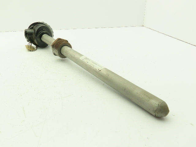 Cleveland Electric BMA-K-08 Base Metal Pipe Thermocouple 3/4" NPT Type K 18"