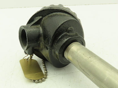 Cleveland Electric BMA-K-08 Base Metal Pipe Thermocouple 3/4" NPT Type K 18"