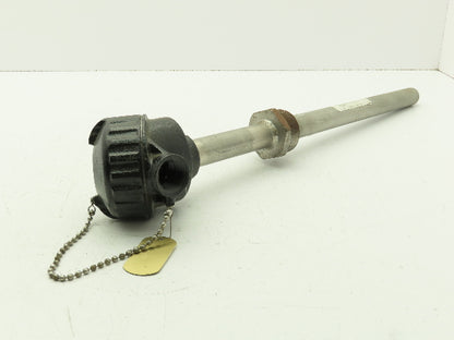 Cleveland Electric BMA-K-08 Base Metal Pipe Thermocouple 3/4" NPT Type K 18"