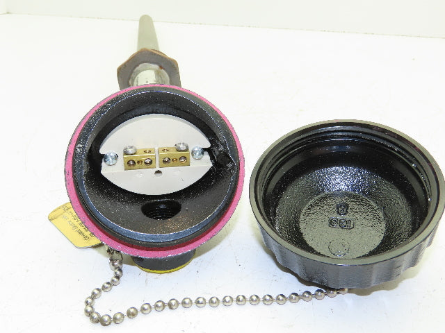 Cleveland Electric BMA-K-08 Base Metal Pipe Thermocouple 3/4" NPT Type K 24"