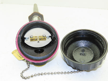 Cleveland Electric BMA-K-08 Base Metal Pipe Thermocouple 3/4" NPT Type K 24"