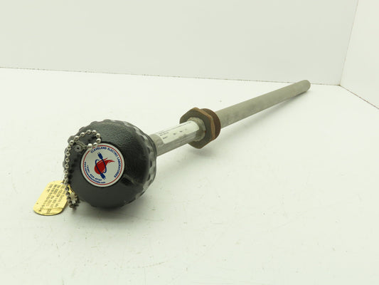 Cleveland Electric BMA-K-08 Base Metal Pipe Thermocouple 3/4" NPT Type K 24"