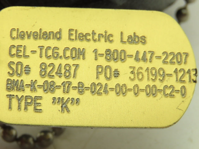 Cleveland Electric BMA-K-08 Base Metal Pipe Thermocouple 1/2" NPT Type K 24"