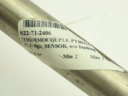 FCX K8C-41-50-36-31L Base Metal Tube Thermocouple 1/2" NPT Type K 36" Probe