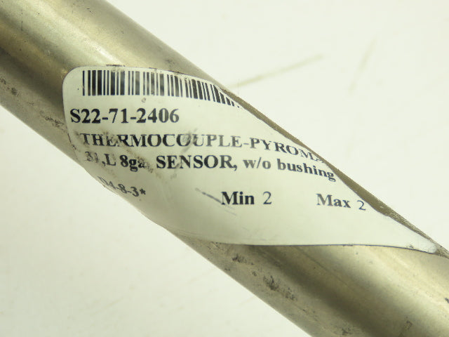 FCX K8C-41-50-36-31L Base Metal Tube Thermocouple 1/2" NPT Type K 36" Probe