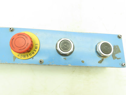 5 Pushbutton Control Station 17.5" H 3" W 3" With E-Stop And Green Indicator