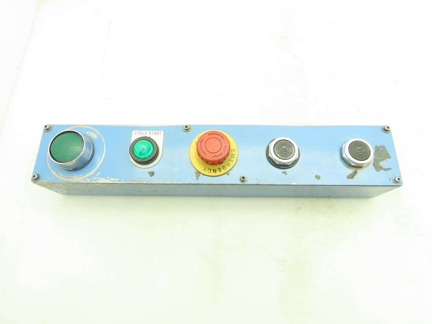 5 Pushbutton Control Station 17.5" H 3" W 3" With E-Stop And Green Indicator