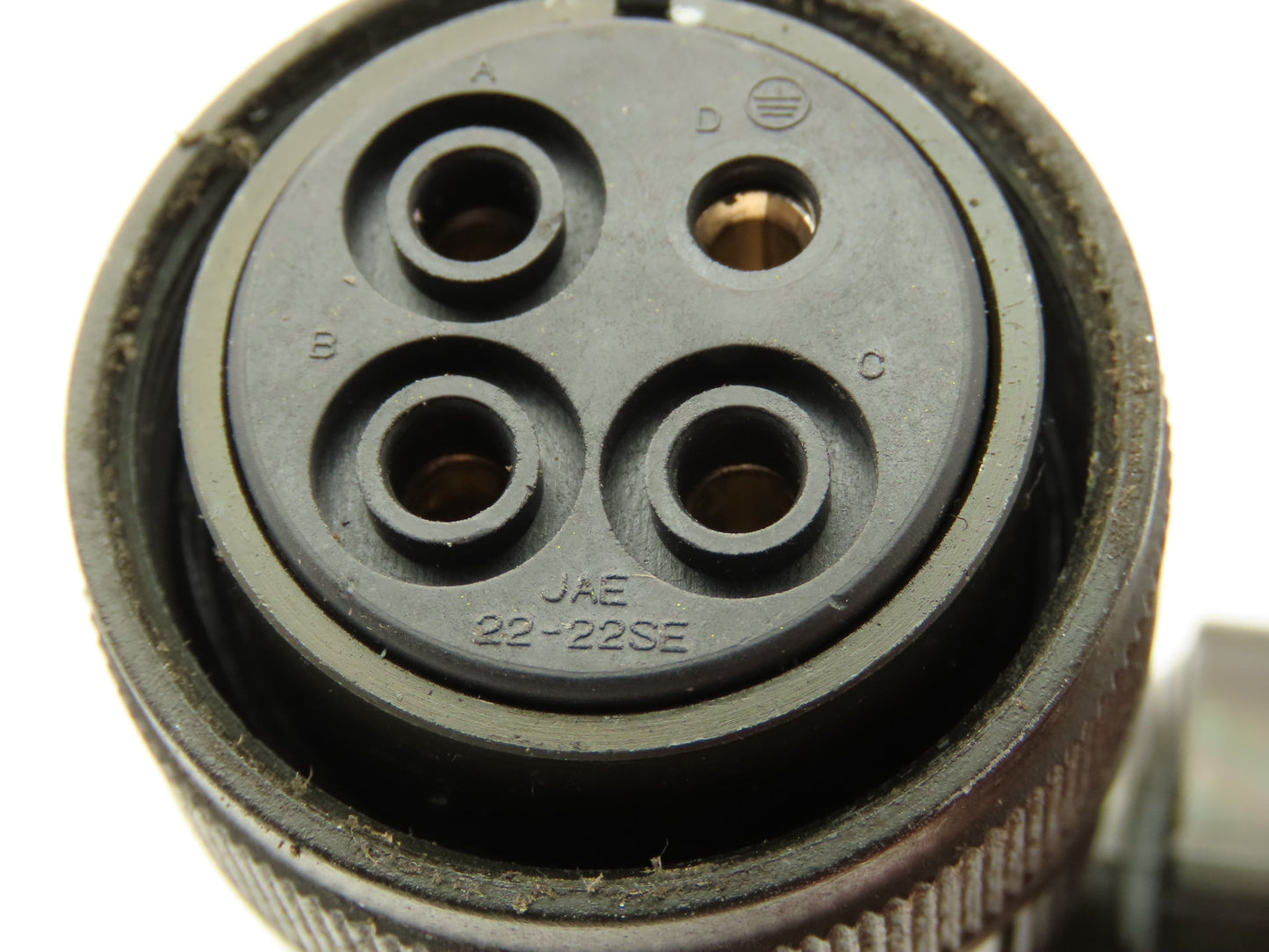 JAE 22-22SE Fanuc Servo Motor Plug 4 Pin Connector Assembly Right Angle