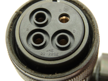 JAE 22-22SE Fanuc Servo Motor Plug 4 Pin Connector Assembly Right Angle