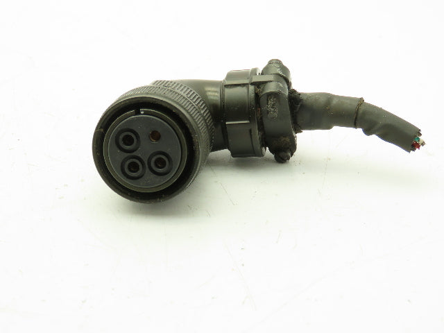 JAE 22-22SE Fanuc Servo Motor Plug 4 Pin Connector Assembly Right Angle