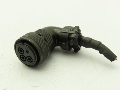 JAE 22-22SE Fanuc Servo Motor Plug 4 Pin Connector Assembly Right Angle