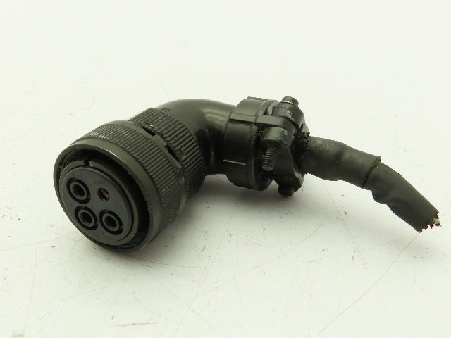 JAE 22-22SE Fanuc Servo Motor Plug 4 Pin Connector Assembly Right Angle