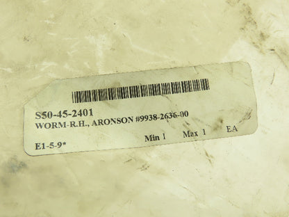 9938-2636-00 Worm Gear Right Hand Thread 2 Threads Per Inch 7/8" Bore