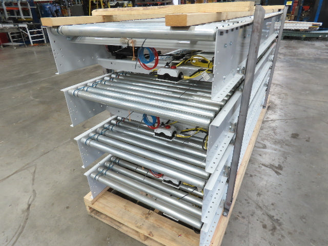 Roach 36"x 40' Modular Powered Roller Conveyor 130VDC O-Ring Belt Drive