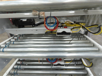 Roach 36"x 40' Modular Powered Roller Conveyor 130VDC O-Ring Belt Drive