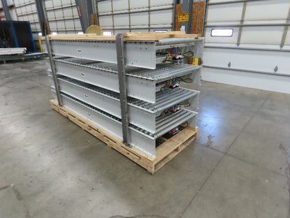 Roach 36"x 40' Modular Powered Roller Conveyor 130VDC O-Ring Belt Drive