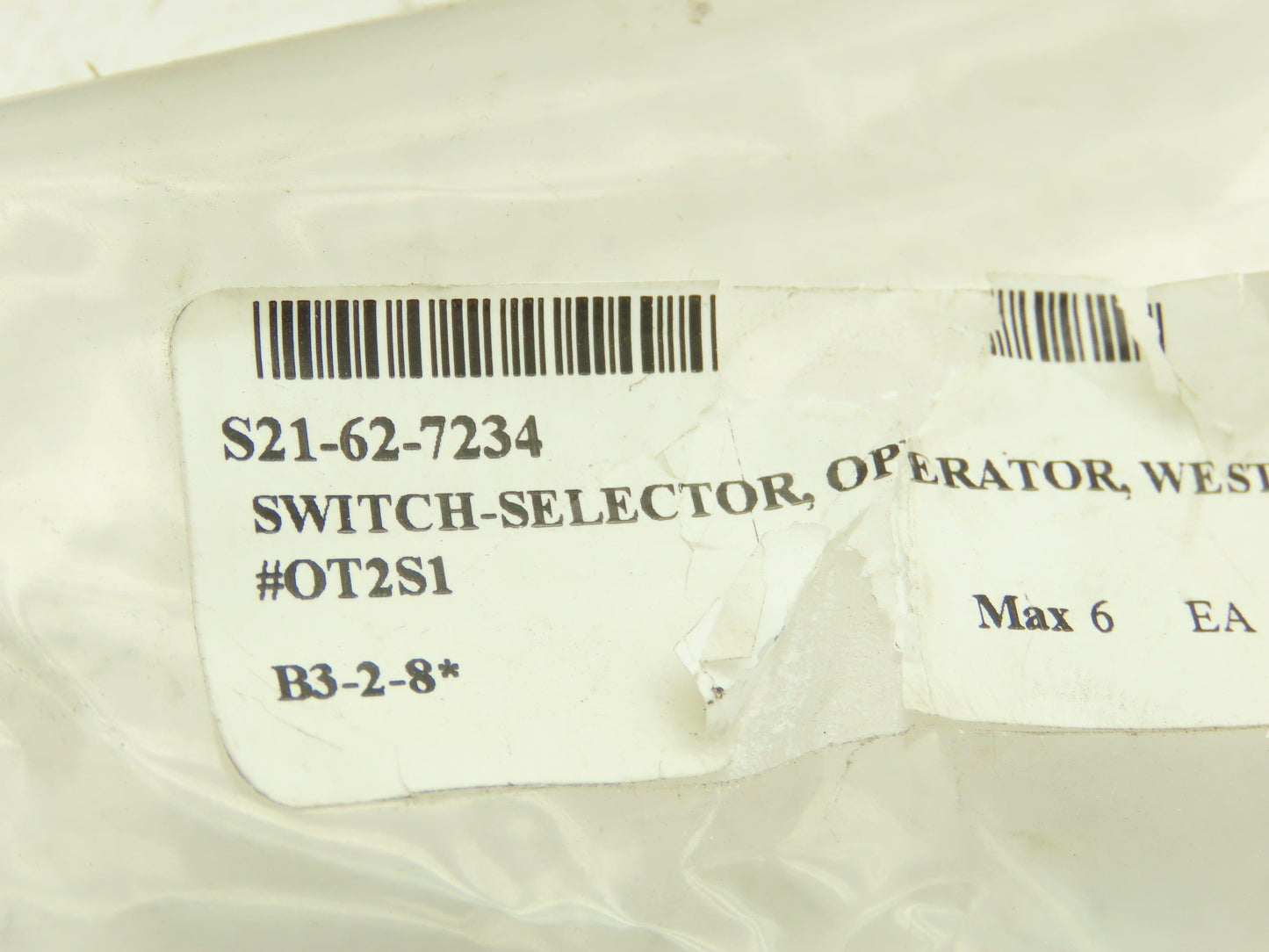 Westinghouse S21-62-7234 Selector Switch Operator Handle Maintained Lot Of 6