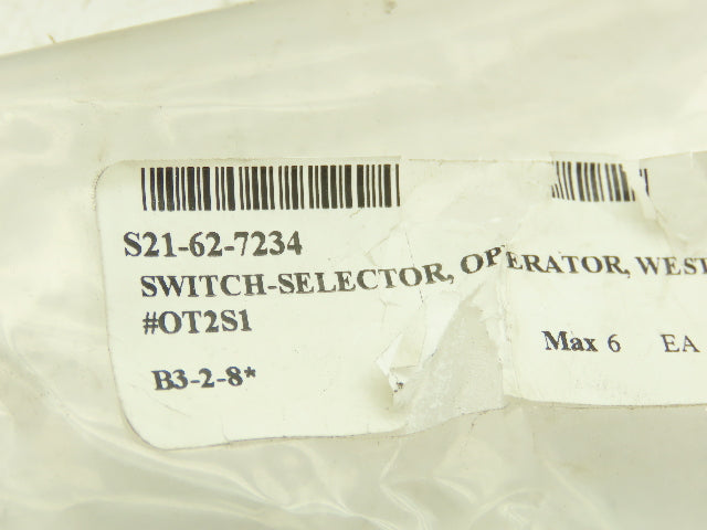Westinghouse S21-62-7234 Selector Switch Operator Handle Maintained Lot Of 6