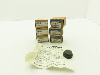 Westinghouse 314C245G01 Pushbutton Dust Tight Cap Black Lot Of 6