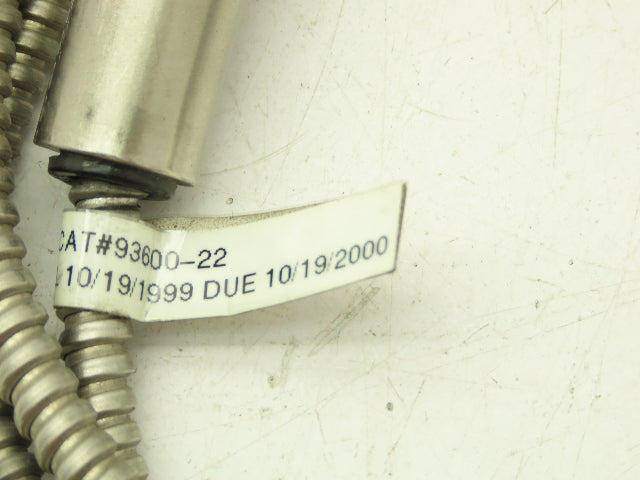 Cole-Parmer 93600-22 Stainless Thermocouple Probe Type K 8"x 1/8"