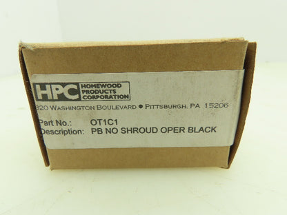 Homewood Products OT1C1 Pushbutton Operator No Shroud 30MM Black Lot Of 3